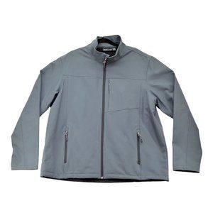 SwissTech Mens Size XL 46-48 Gray Full Zipper‎ Wind Breaker Long Sleeve Jacket